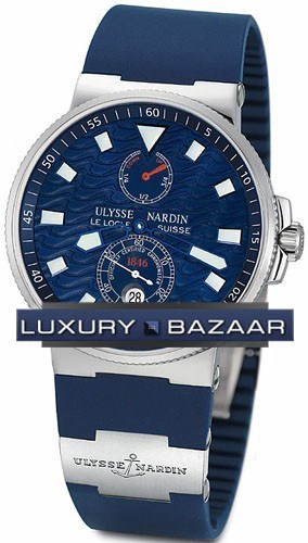 Ulysse Nardin Maxi Marine Chronometer Wave (Steel / Blue / Rubbe